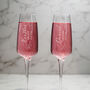 Botanical Bridal Party Wedding Champagne Prosecco Flute Glass, thumbnail 3 of 7