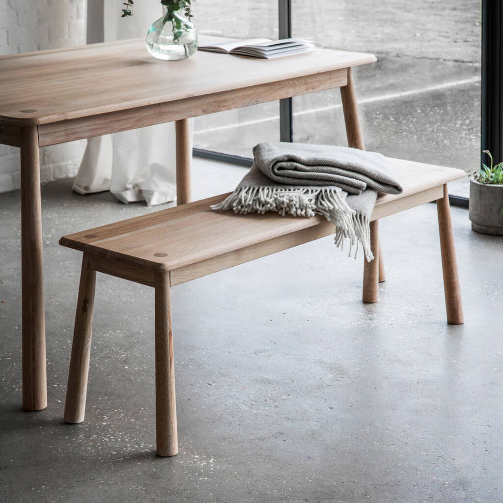 Nordic Oak Dining Bench By The Little House Shop