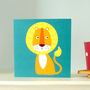 Illustrated Lion Greetings/Birthday Card, thumbnail 1 of 3