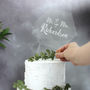Personalised Wedding Cake Topper In Clear Acrylic, thumbnail 1 of 5