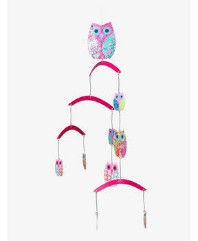 Fabric Mobiles In Butterfly Or Owls Design, 2 of 2