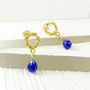 Lapis Lazuli Vermeil Studded Earrings, thumbnail 2 of 4