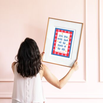 Love You More Than All The Stars In The Sky Personalised Valentine’s Print, 7 of 7