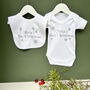 Personalised First Christmas Snowflake Baby Grow / Top, thumbnail 1 of 8