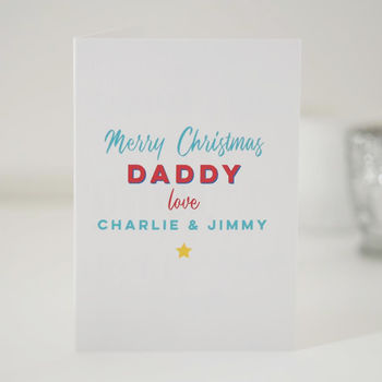 Personalised Christmas Card For Daddy, 3 of 3