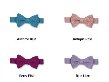 Children's Wedding Knitted Bow Ties | 30+ Colours, 2 of 9
