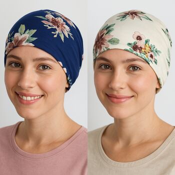 Chemo Turban For Women – Soft Cotton Cancer Headwear Beanie Hat And Scarf Alternative, 4 of 5