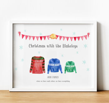 Personalised Christmas Jumper Family Print | Gift For Mum, 2 of 5
