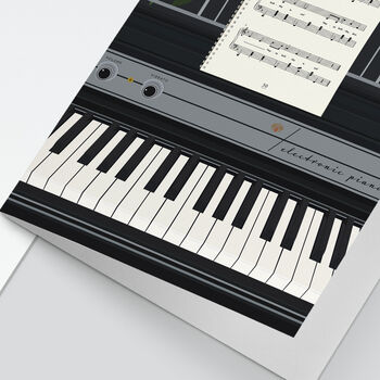 Electric Piano Birthday Card | Sheet Music Card, 4 of 6
