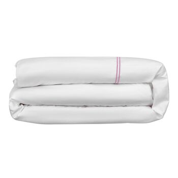 Lexington Organic Cotton Sateen Bed Linen Pink Trim, 10 of 11