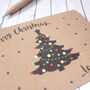Personalised Christmas Tree Card With Gold Dots, thumbnail 3 of 5