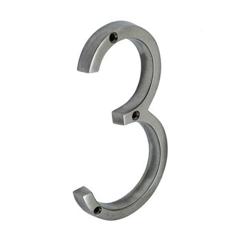 Brass Bee Premium House Numbers In Pewter Five Inch, 5 of 11