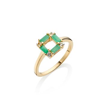 Art Deco Emerald Square Ring, 5 of 8