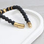 Personalised Men's Gold Plated Skull Beaded Bracelet, thumbnail 5 of 8