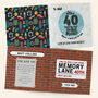 Personalised 40 Th Birthday Book 'Memory Lane', thumbnail 4 of 12
