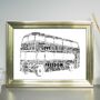 Double Decker Bus Personalised Print, thumbnail 1 of 2