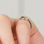 Round Moss Agate And Diamond Engagement Ring, thumbnail 4 of 5