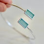 Adjustable Green Chalcedony Bangle, thumbnail 1 of 9
