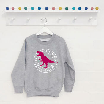 Personalised Dinosaur Kids Sweatshirt, 5 of 6