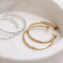 Handmade Hammered Silver Or Gold Rebecca Hoops, thumbnail 1 of 5