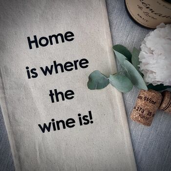 Personalised New Home Wine Cotton Bottle Bag, 3 of 3