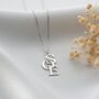 Vertical Initials Necklace In Sterling Silver, thumbnail 3 of 8