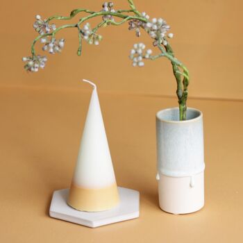 Colour Blocked Cone Pillar Candle, 5 of 7