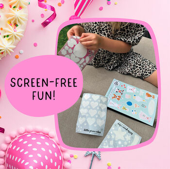 Eco Friendly Pink Cute Party Bag Stickers – Kids Party Favours Plastic Free, 2 of 8