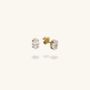 9ct Solid Gold Oval Earring Studs, thumbnail 1 of 2