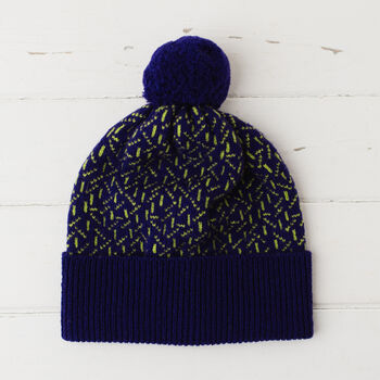 Lambswool Knitted Scatter Pom Pom Hat, 6 of 12