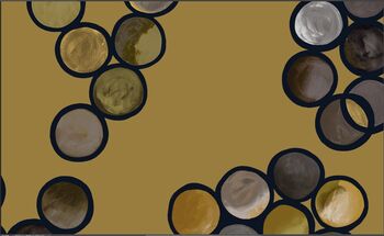 Ombre Circles Wallpaper Mustard, 3 of 6