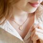 Personalised Engraved Birth Flower Disc Necklace, thumbnail 7 of 11
