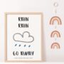 'Rain Rain Go Away' Nursery Rhyme Print, thumbnail 3 of 4