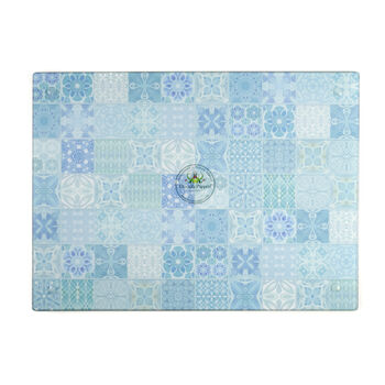 Turquoise Blue Teal 'Mixed Tiles' Chopping Board, 5 of 10