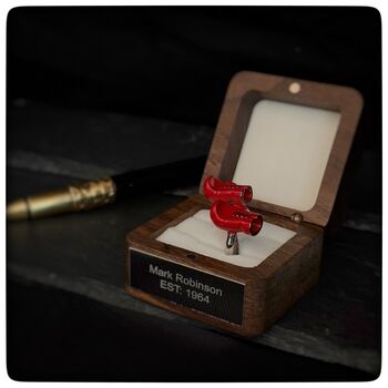Personalised Red Boxing Glove Cufflinks, 10 of 10