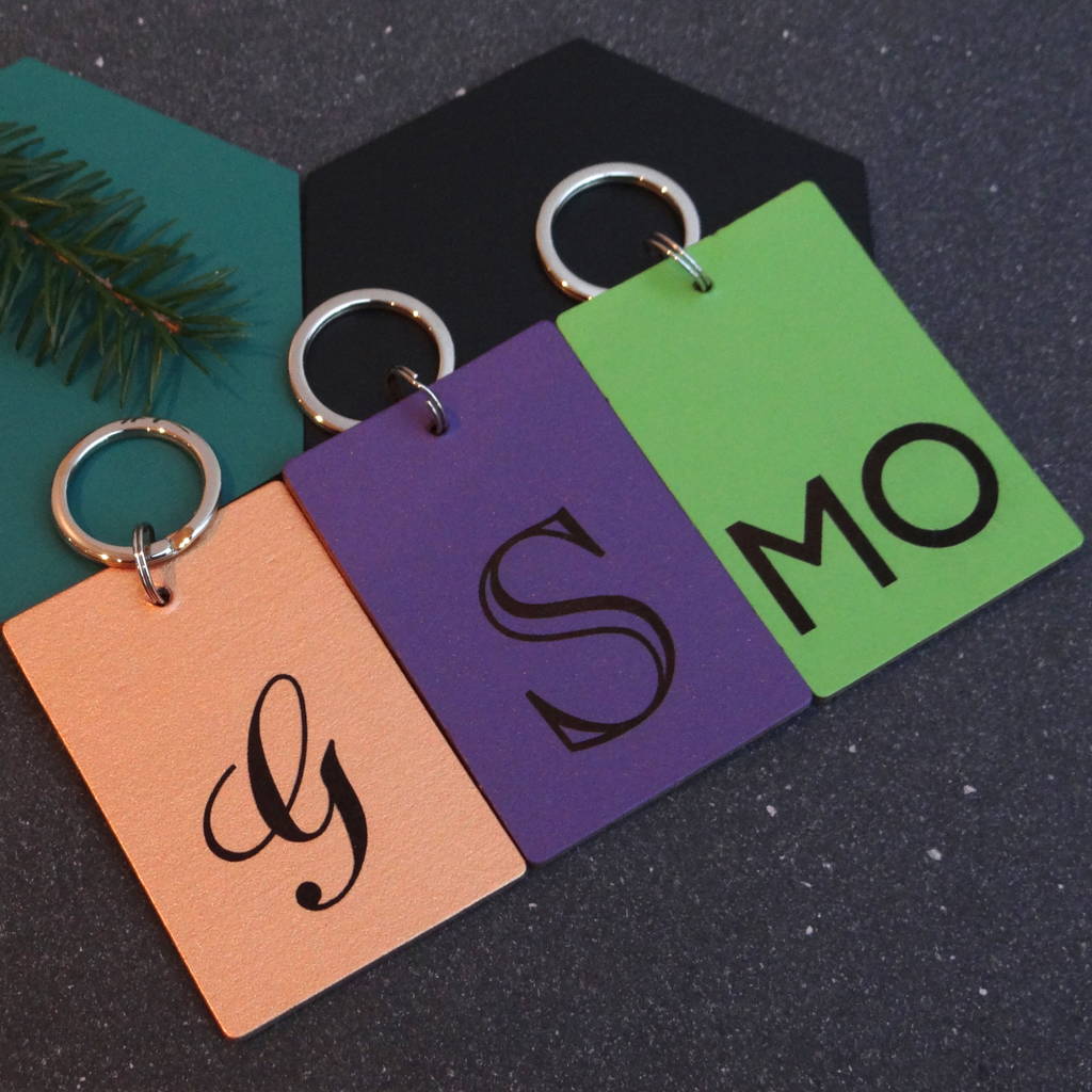 engraved leather keyring by artbox