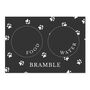 Personalised Black Pet Bowl Mat, thumbnail 2 of 3
