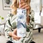 Elegant Blue Floral Tumbler Travel Cup, thumbnail 3 of 4