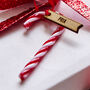 Personalised Candy Cane Gift Tag, thumbnail 1 of 2