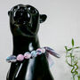 Chunky, Fabric Bead Necklace 'Wildflower Silhouette', thumbnail 3 of 6