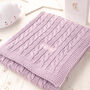 Luxury Girls Purple Thistle Baby Blanket, thumbnail 3 of 10