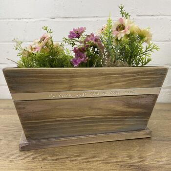 Personalised Wooden Pot Planter, 3 of 10