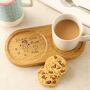 Personalised Children’s Drawing Solid Oak Tea And Biscuit Board, thumbnail 1 of 8