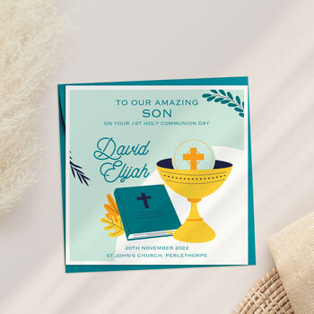 Personalised Bright Holy Communion Card, 3 of 3