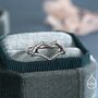 Skeleton Hands Heart Sterling Silver Ring, thumbnail 1 of 10