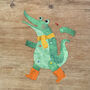 Crocodile Split Pin Puppet A5 Activity Greeting Card, thumbnail 3 of 4