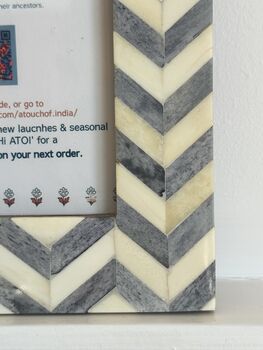 Table Top Picture Frame, Indian Block Print Fabric, 6 of 10