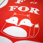 F Is For Fox Alphabet Print, thumbnail 4 of 4