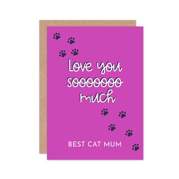 Paw Prints Cat Mum Birthday Card, 2 of 2