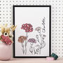 Birth Flower Illustrated Prints, thumbnail 1 of 12